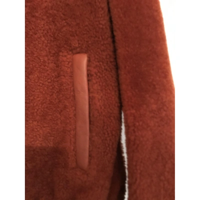 Pre-owned Tod's Orange Shearling Jacket