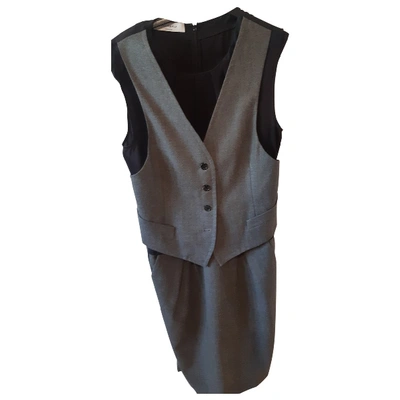 Pre-owned Viktor & Rolf Wool Mid-length Dress In Grey