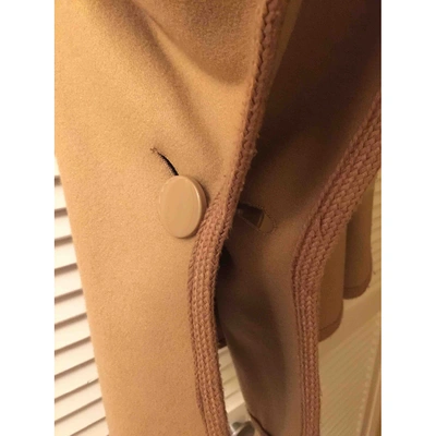 Pre-owned French Connection Wool Coat In Camel