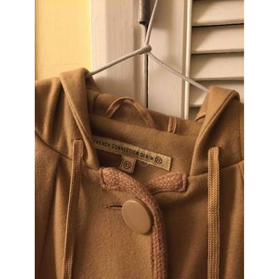 Pre-owned French Connection Wool Coat In Camel