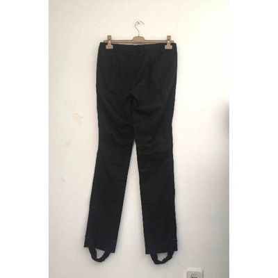 Pre-owned Zac Posen Slim Pants In Black