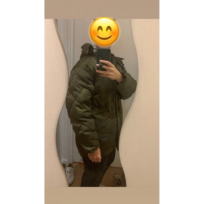 Pre-owned Sandro Fw18 Puffer In Khaki