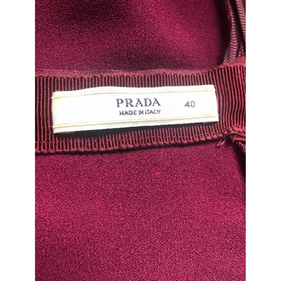 Pre-owned Prada Mid-length Dress In Burgundy