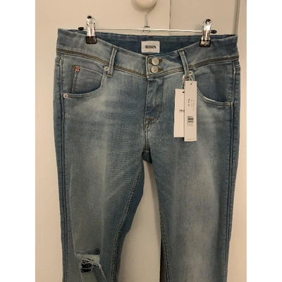 Pre-owned Hudson Slim Jeans In Blue