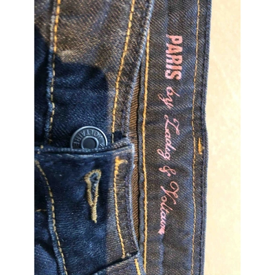 Pre-owned Zadig & Voltaire Fall Winter 2019 Straight Jeans In Navy