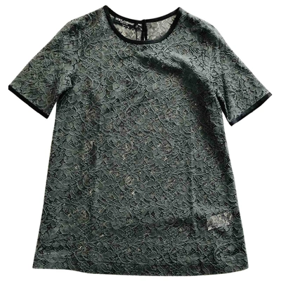 Pre-owned Dolce & Gabbana Lace Blouse In Grey