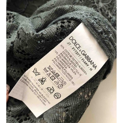 Pre-owned Dolce & Gabbana Lace Blouse In Grey