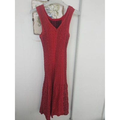 Pre-owned Alaïa Mid-length Dress In Red