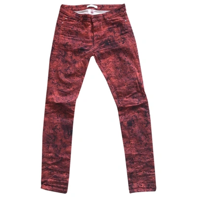 Pre-owned Iro Slim Jeans In Red