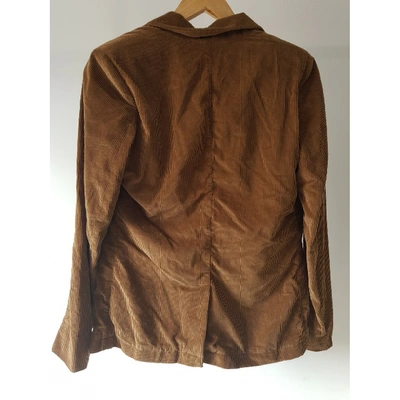 Pre-owned Hartford Camel Velvet Jacket