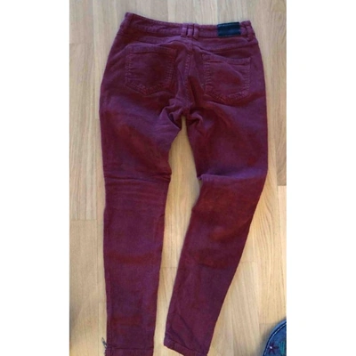 Pre-owned Anine Bing Burgundy Jeans