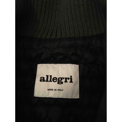 Pre-owned Allegri Wool Peacoat In Green