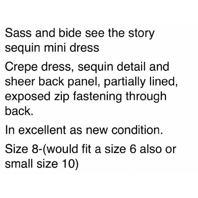 Pre-owned Sass & Bide Mini Dress In Multicolour