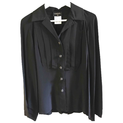 Pre-owned Silk Blouse In Black