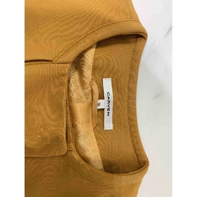 Pre-owned Carven Coat In Yellow