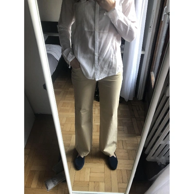 Pre-owned Incotex Straight Pants In Beige