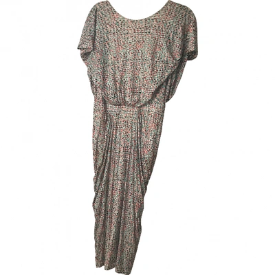 Pre-owned Saloni Silk Mid-length Dress In Multicolour