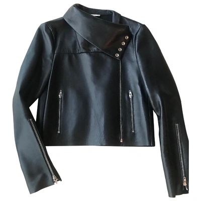 Pre-owned Celine Leather Biker Jacket In Black