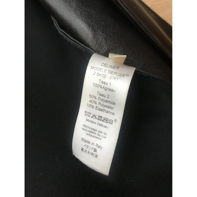 Pre-owned Celine Leather Biker Jacket In Black