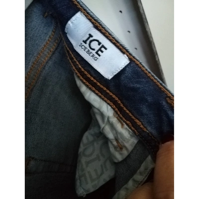 Pre-owned Iceberg Straight Jeans In Blue