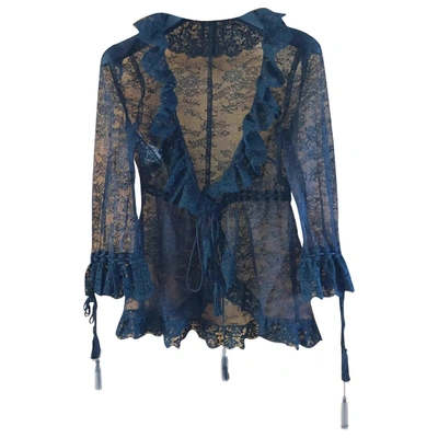 Pre-owned Dolce & Gabbana Black Lace  Top