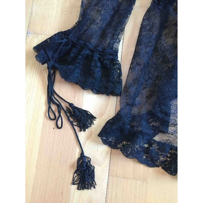 Pre-owned Dolce & Gabbana Black Lace  Top