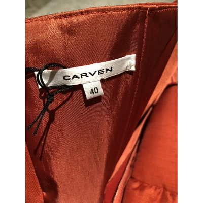 Pre-owned Carven Wool Mid-length Dress In Red