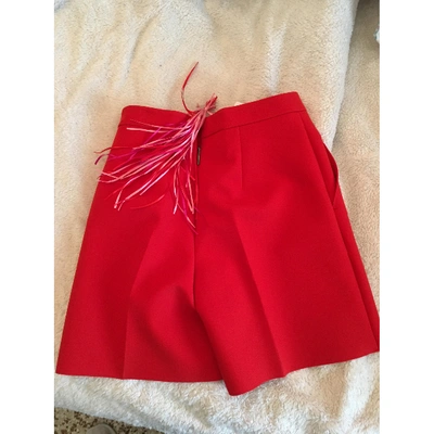 Pre-owned Msgm Red Cotton Shorts