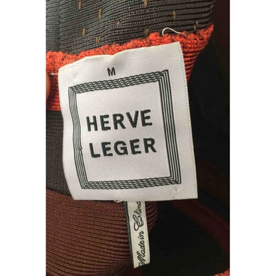 Pre-owned Herve Leger Multicolour Cotton Dress