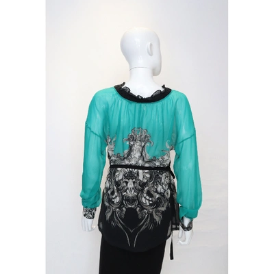 Pre-owned Roberto Cavalli Silk Blouse In Multicolour