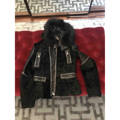 Pre-owned Versace Black Mink Jacket