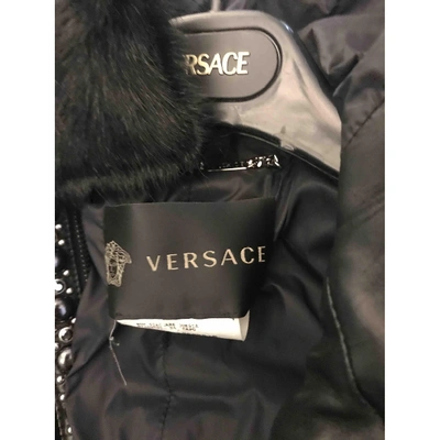 Pre-owned Versace Black Mink Jacket