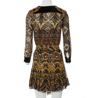 Pre-owned Gucci Silk Mid-length Dress In Brown