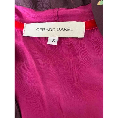 Pre-owned Gerard Darel Silk Mid-length Dress In Purple
