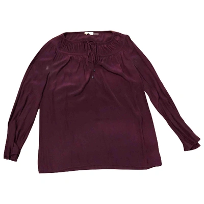 Pre-owned Ramy Brook Burgundy Polyester Top