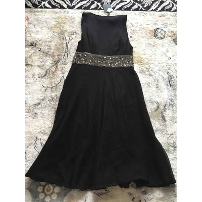 Pre-owned Twinset Silk Mid-length Dress In Black