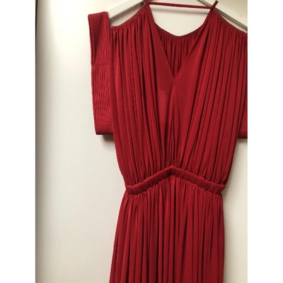 Pre-owned Vionnet Silk Mini Dress In Red