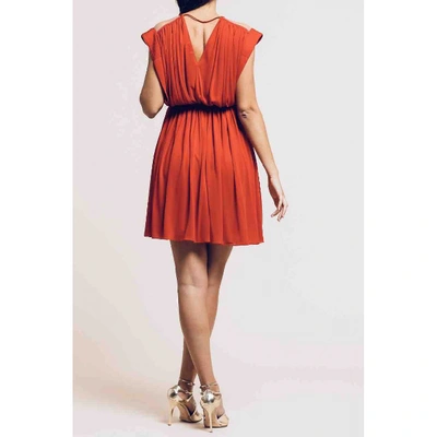 Pre-owned Vionnet Silk Mini Dress In Red