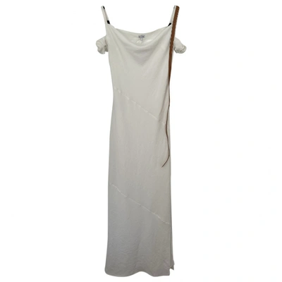 Pre-owned Loewe Maxi Dress In White