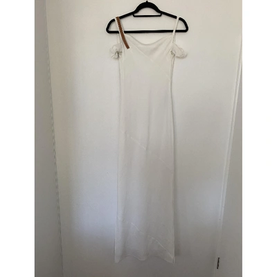 Pre-owned Loewe Maxi Dress In White