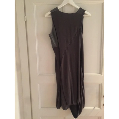 Pre-owned Alessandra Marchi Khaki Silk Dress