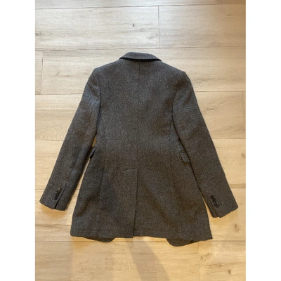 Pre-owned Tagliatore Grey Wool Coat