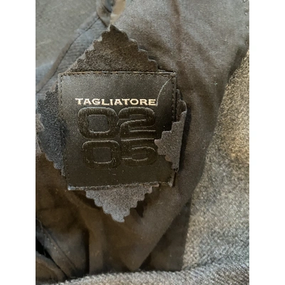 Pre-owned Tagliatore Grey Wool Coat