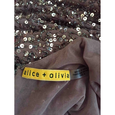 Pre-owned Alice And Olivia Maxi Dress In Brown