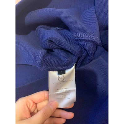 Pre-owned Mcq By Alexander Mcqueen Blue Cotton Top