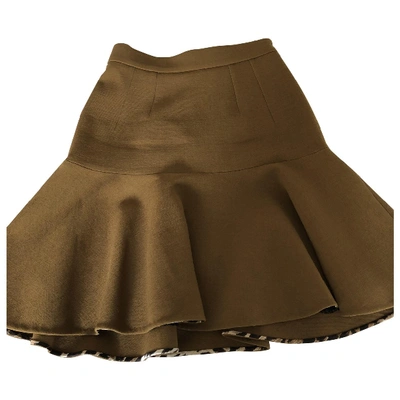 Pre-owned Dolce & Gabbana Camel Wool Skirt