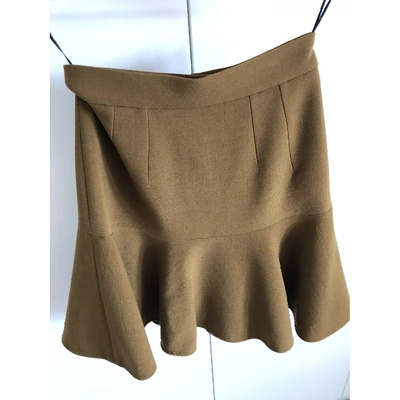 Pre-owned Dolce & Gabbana Camel Wool Skirt