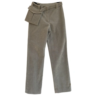 Pre-owned Giorgio Armani Straight Pants In Beige