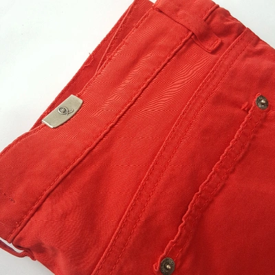 Pre-owned Mcq By Alexander Mcqueen Red Cotton - Elasthane Jeans