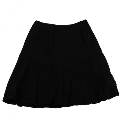 Pre-owned Akris Punto Wool Mid-length Skirt In Black